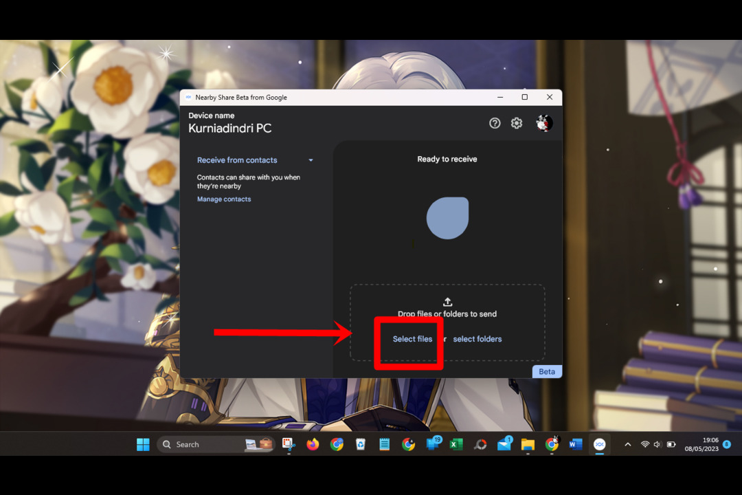 cara pakai google nearby share di windows