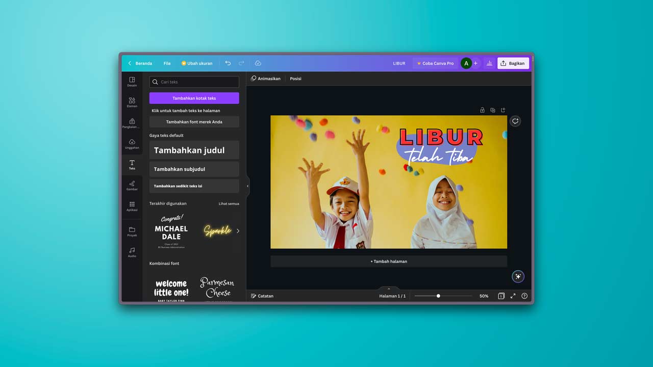 ilustrasi kombinasi font canva yang bagus
