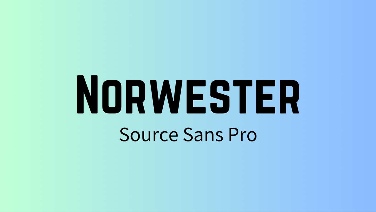 kombinasi font norwester dan source sans pro