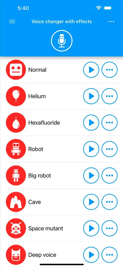 efek suara di voice changer with effects