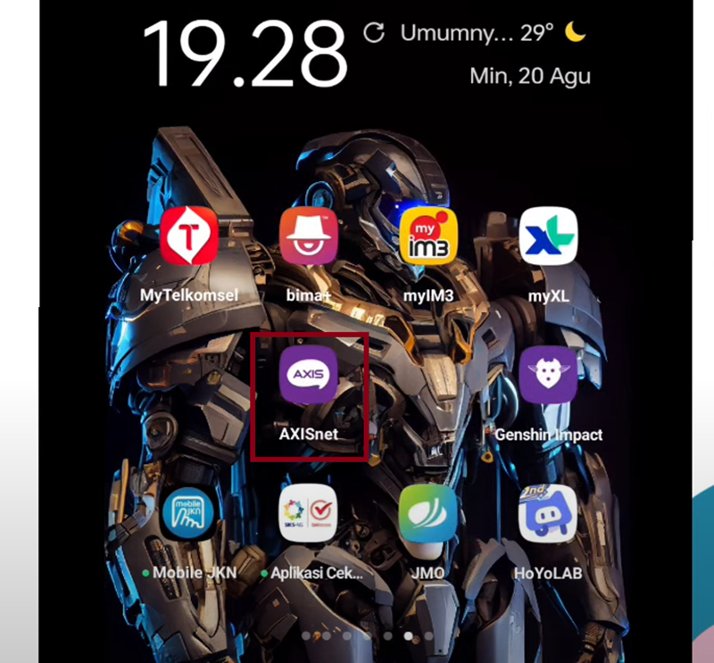 Screenshot aplikasi AXIS 1