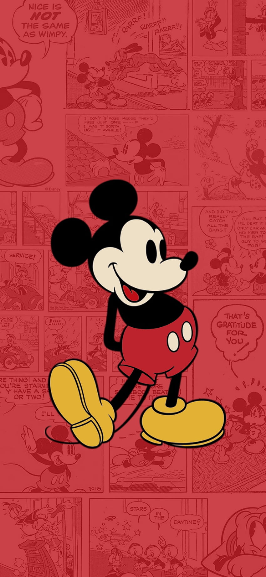 Wallpaper iPhone 13 tema Mickey Mouse