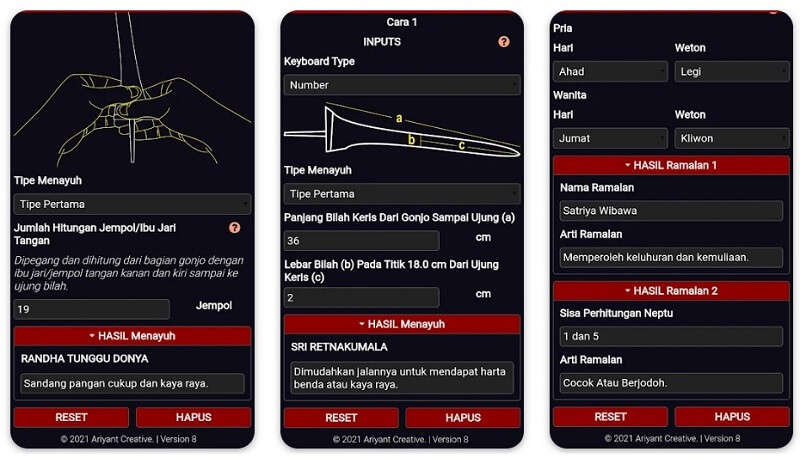 Aplikasi hitung weton Kalkulator Weton Jawa Lengkap
