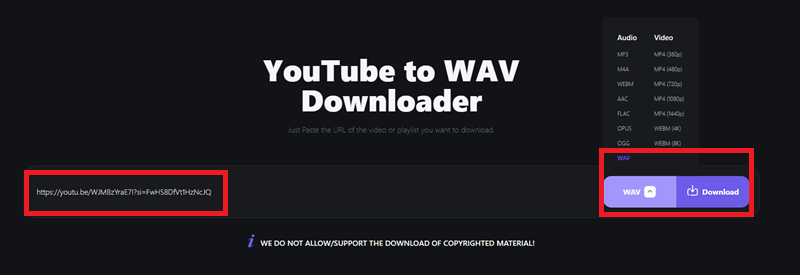YouTobe to WAV - 4kdownload.to 3