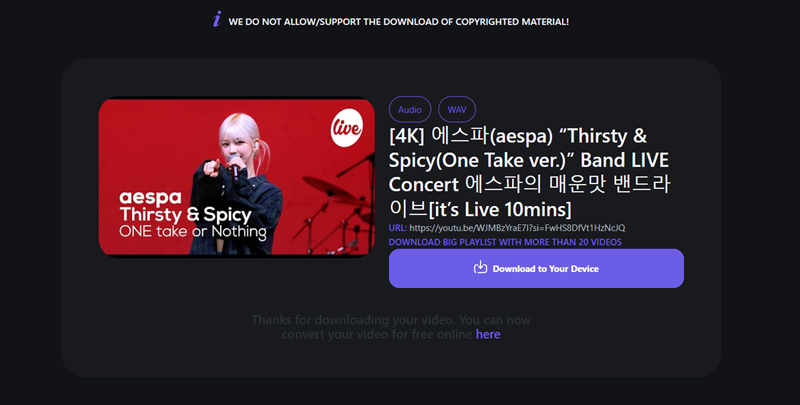 YouTobe to WAV - 4kdownload.to 4