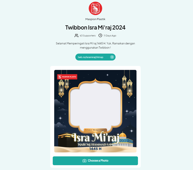 Cara Membuat Twibbon Isra Miraj Termudah 1