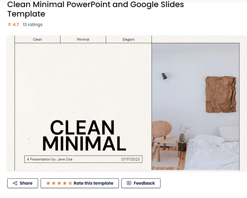 Clean Minimal - web template ppt