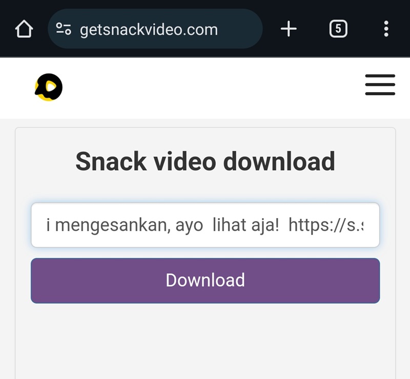 Download Video di Snack Video via Website (Tanpa Watermark) 4