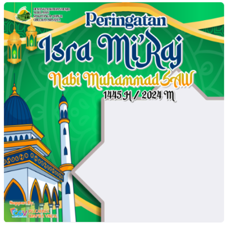Template Twibbon Isra Miraj 1