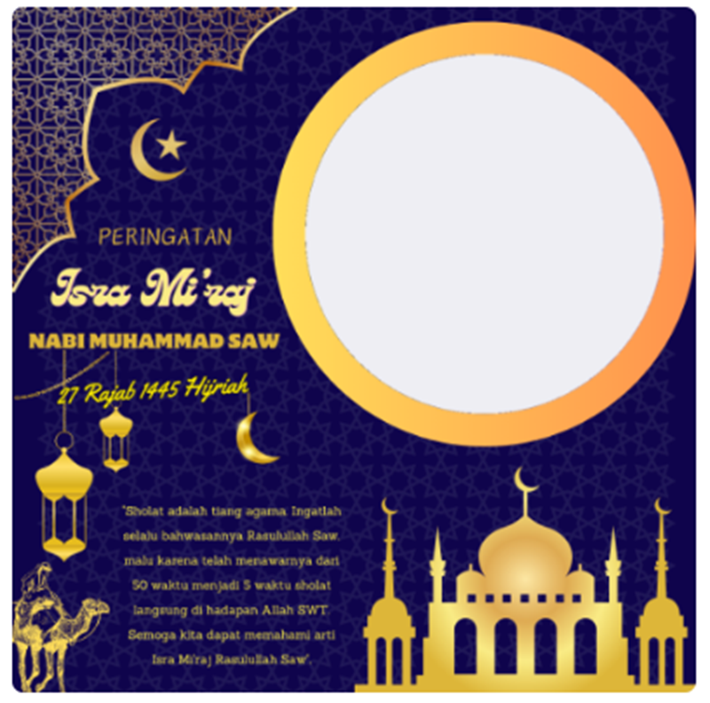 Template Twibbon Isra Miraj 3