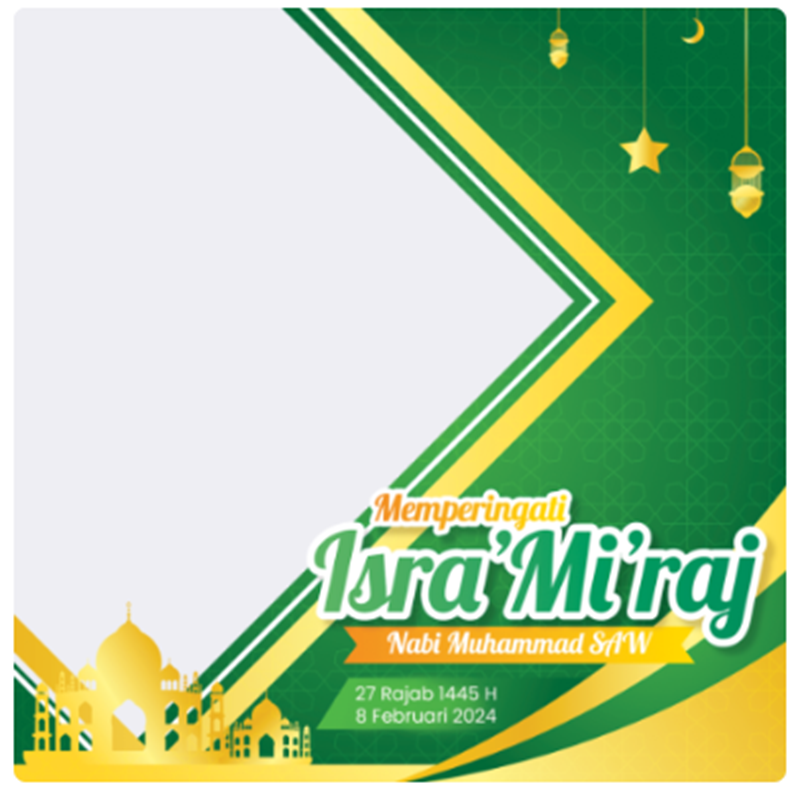 Template Twibbon Isra Miraj 5