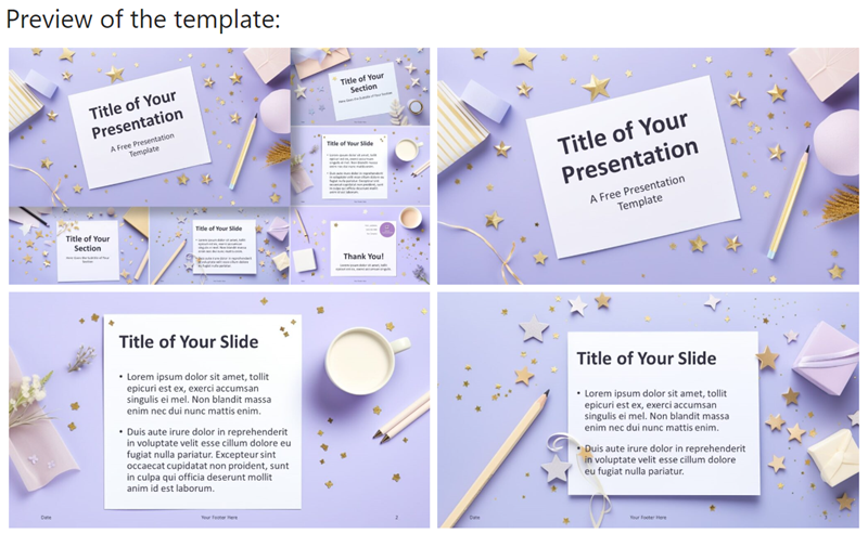 Violet Dazzle Desk Template