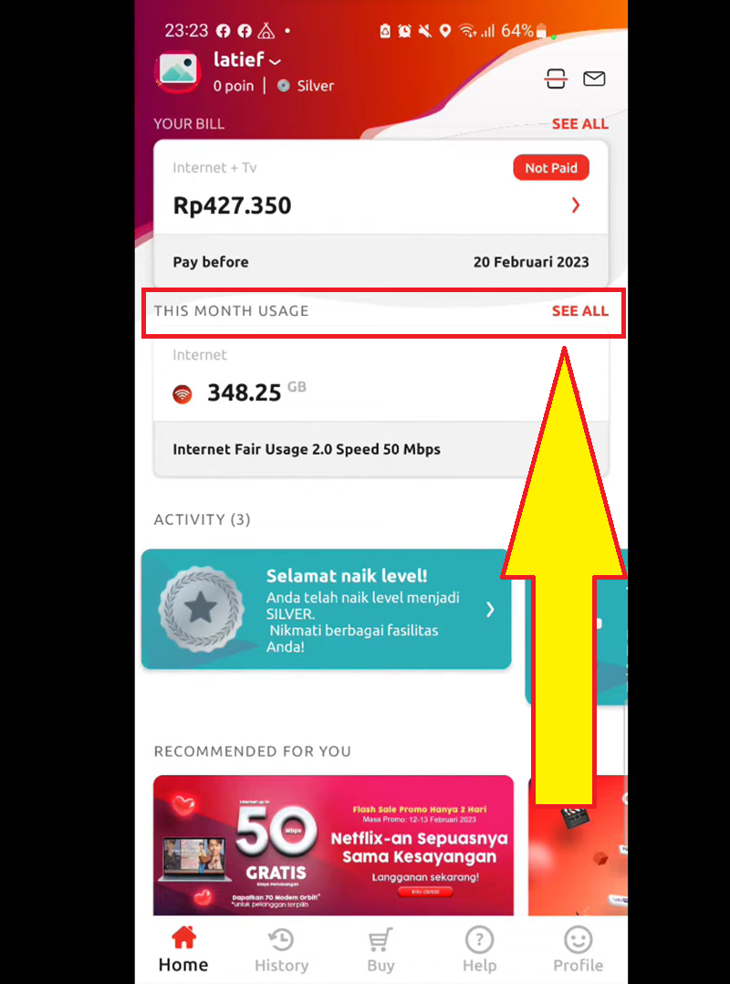 Cara Cek FUP IndiHome - aplikasi myindihome 1