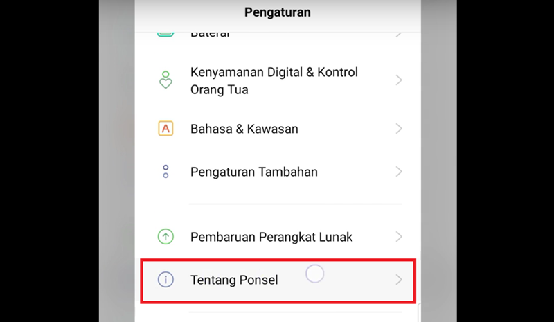 Cek IMEI Realme di Pengaturan 2