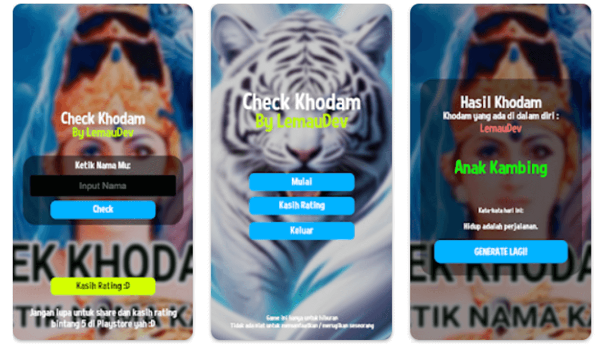 review Aplikasi Cek Khodam Indonesia