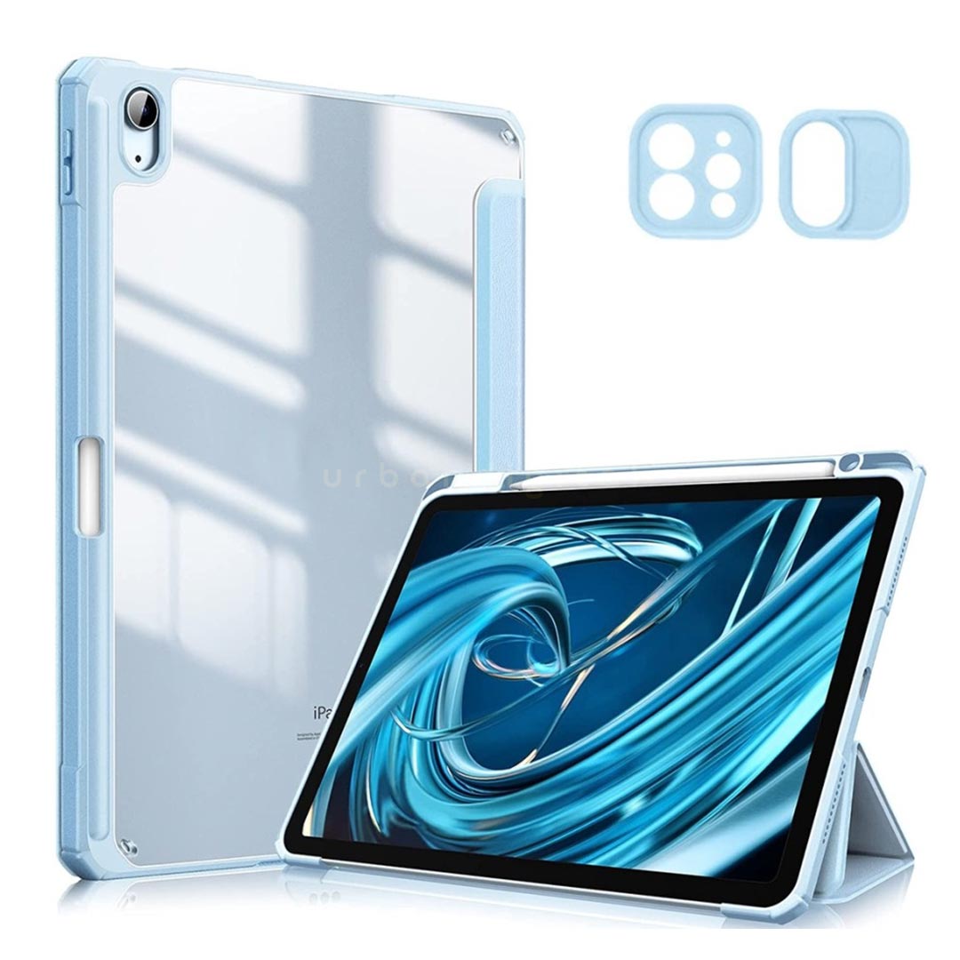 GOOJODOQ Semi Clear Silicone iPad Case biru