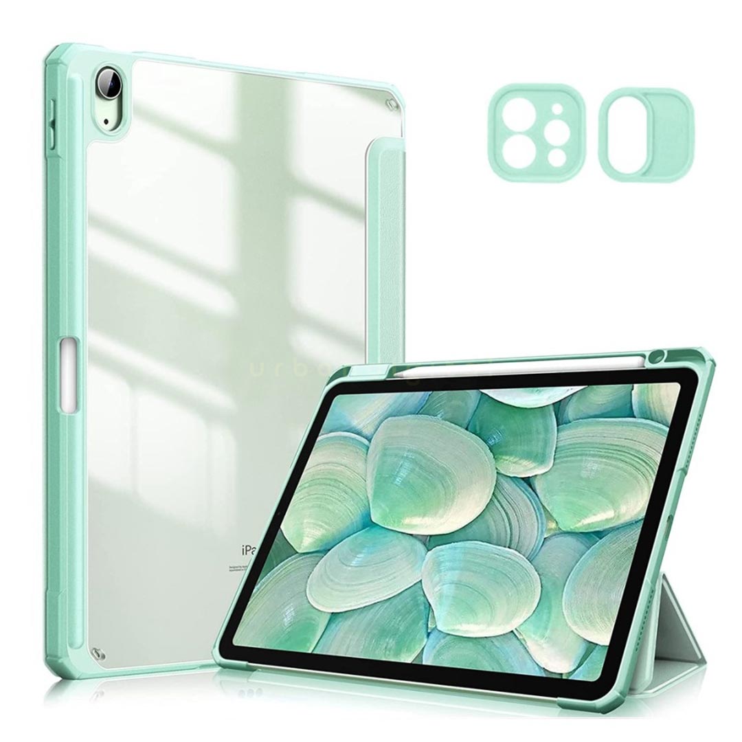 GOOJODOQ Semi Clear Silicone iPad Case hijau