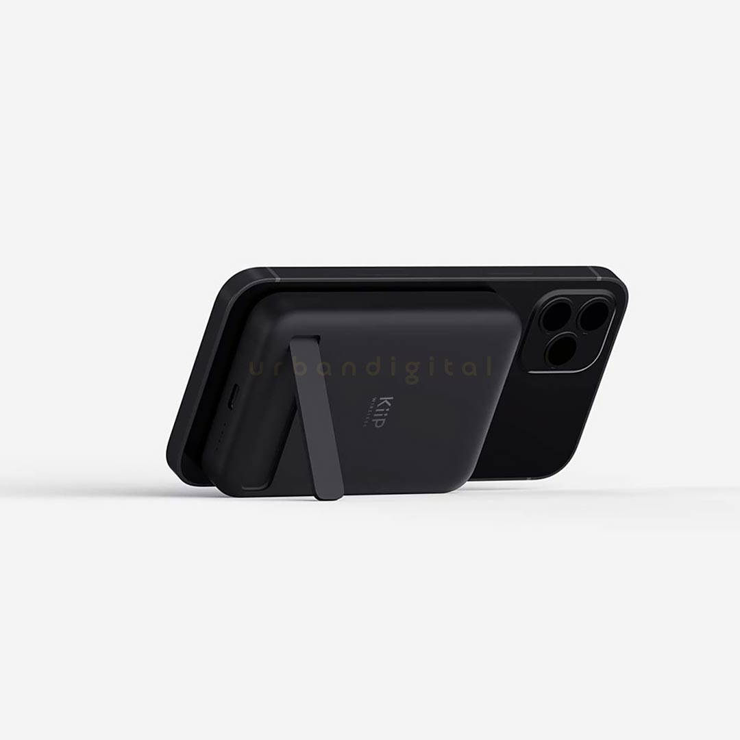 KiiP EW52 wireless power bank hitam jadi stand hp