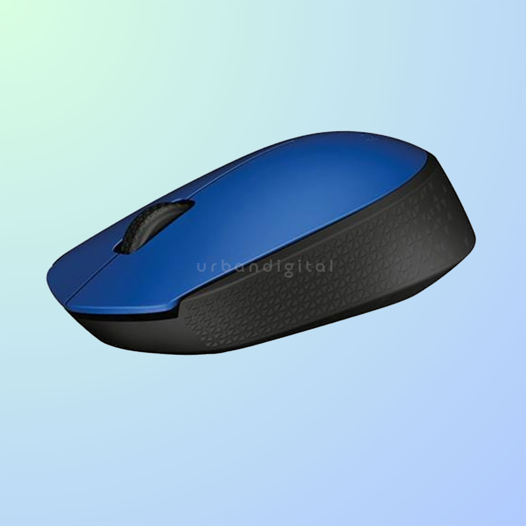 Warna mouse wireless Logitech M170/M171 warna biru hitam