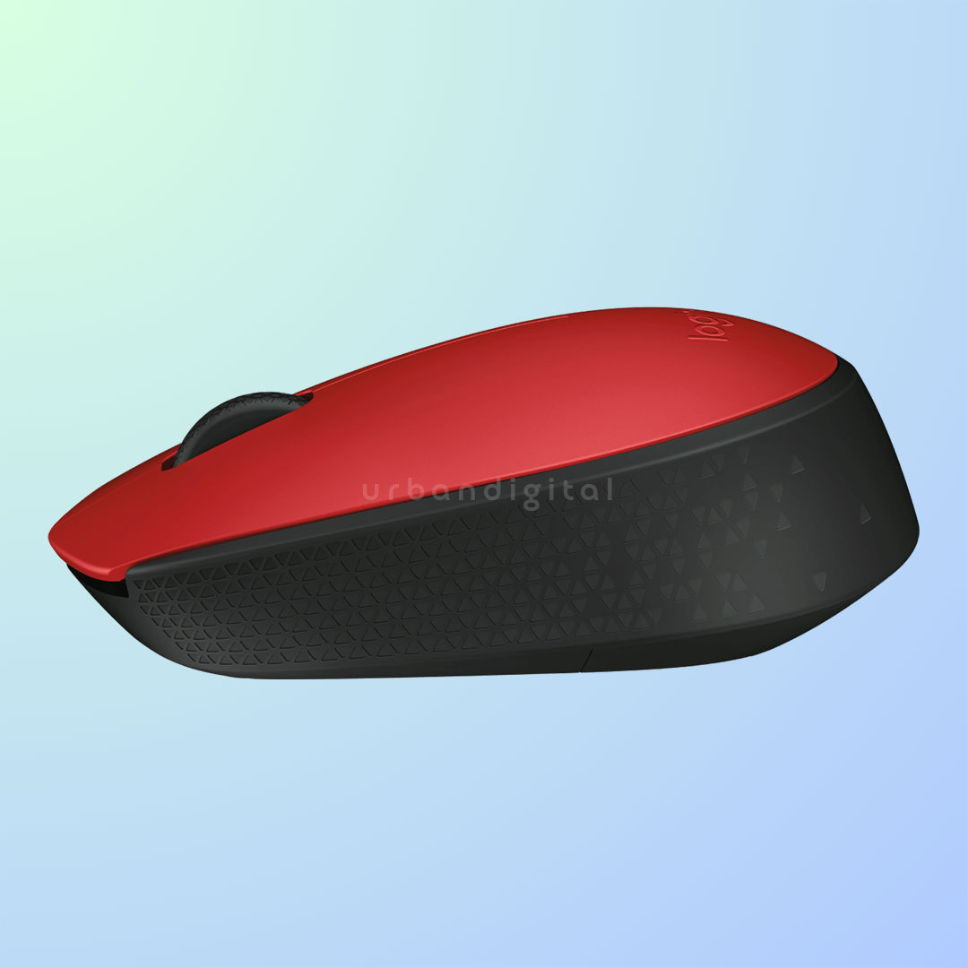 Warna mouse wireless Logitech M170/M171 warna merah hitam