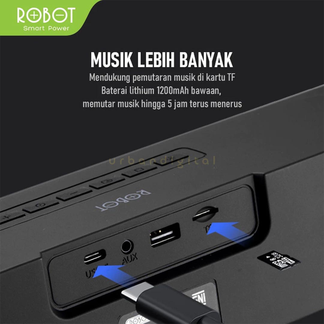 Speaker Bluetooth Robot RB580 slot