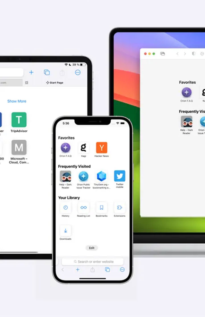 browser orion di berbagai devices