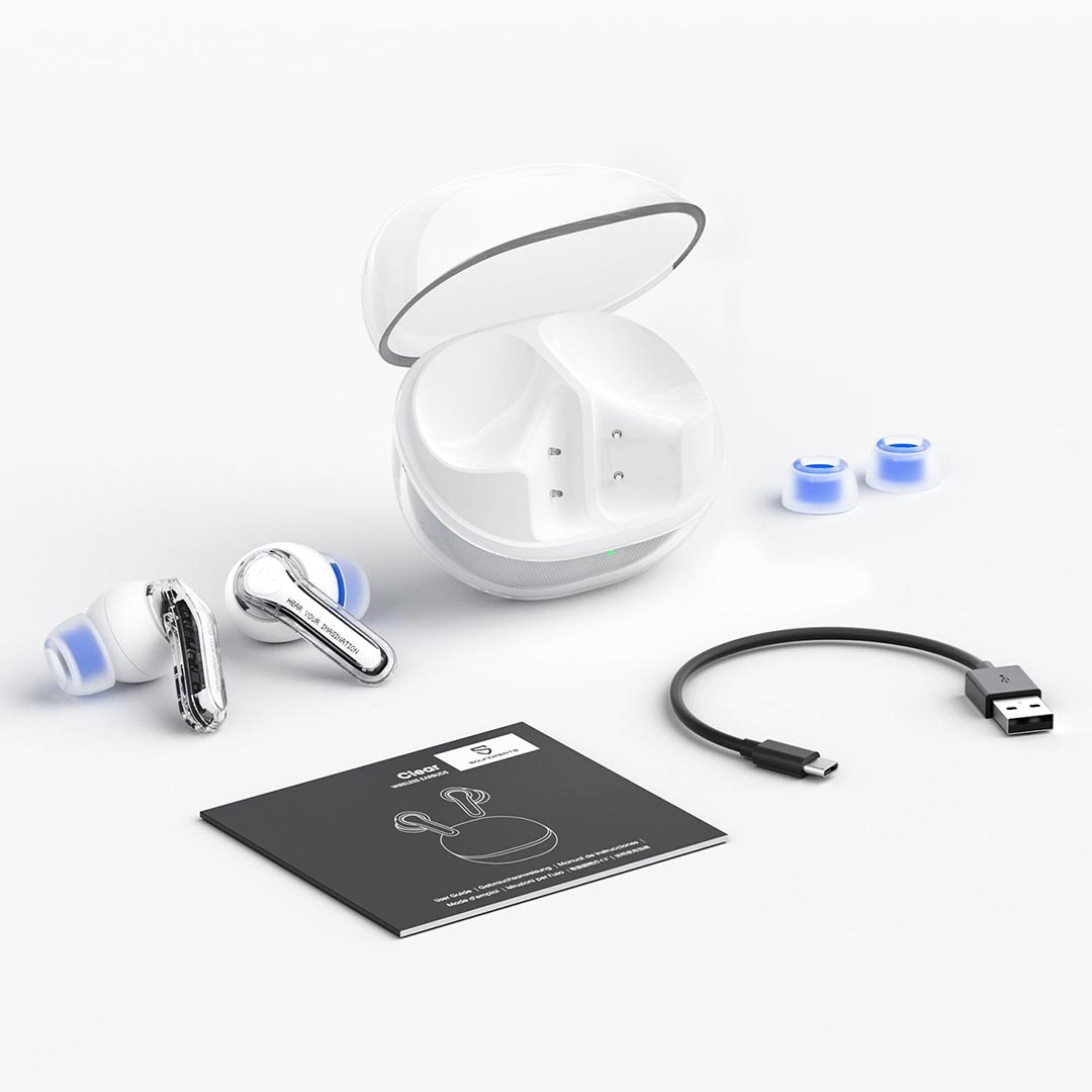 isi paket pembelian soundpeats clear