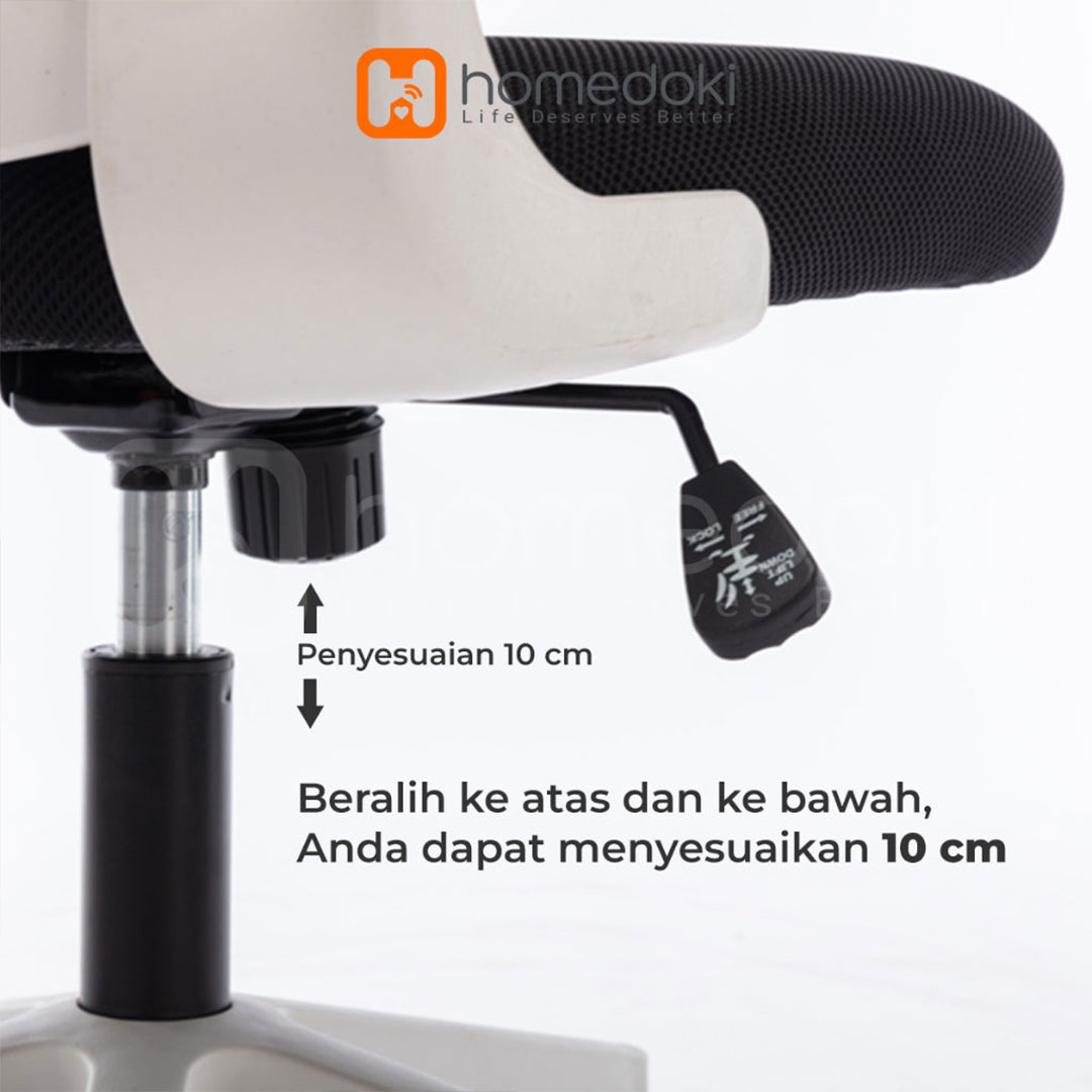 penyesuaian tinggi kursi ergonomis homedoki