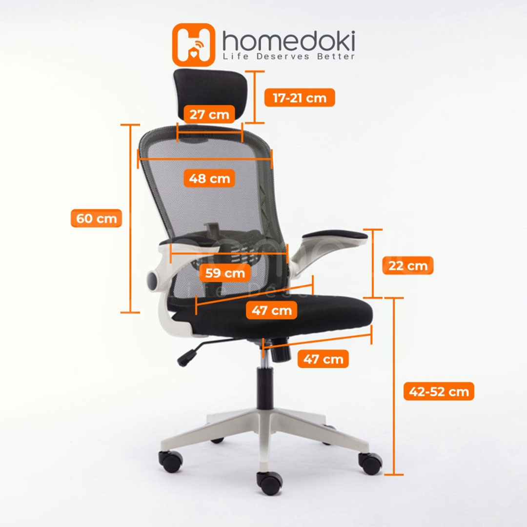 ukuran bagian kursi ergonomis homedoki
