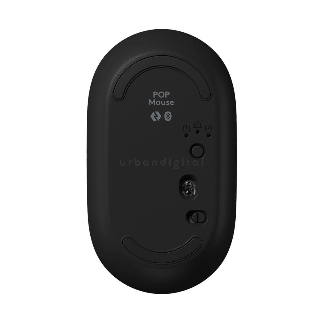 logitech POP mouse dari bawah