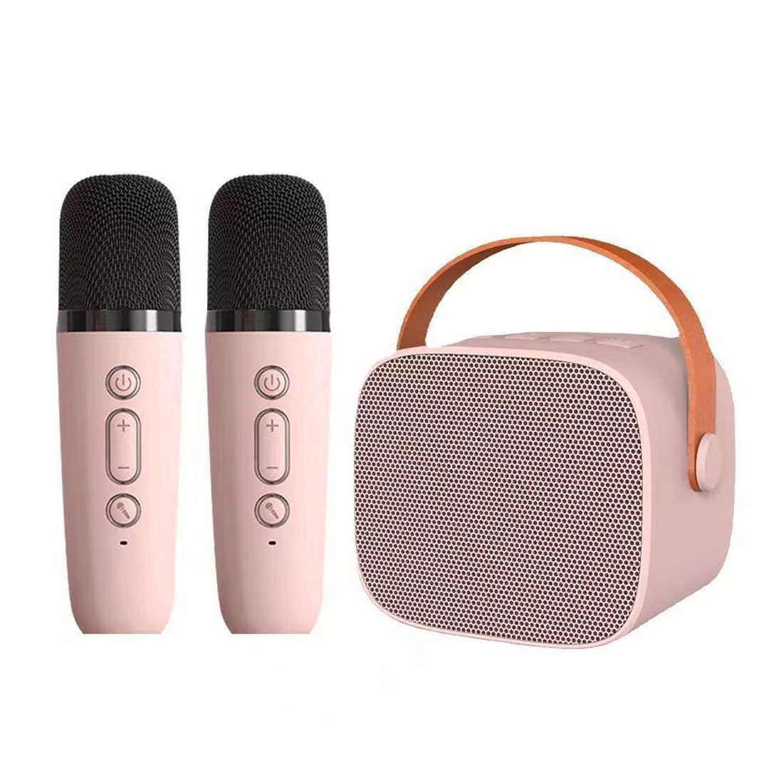 mini speaker bluetooth karaoke pink