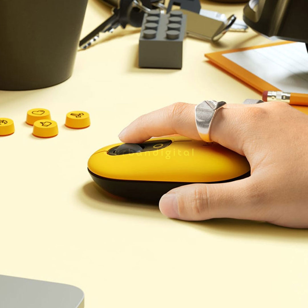 mouse logitech pop kuning