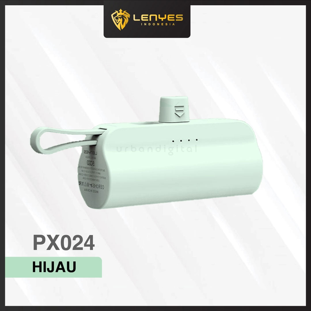 powerbank lenyes px024 5000mah hijau