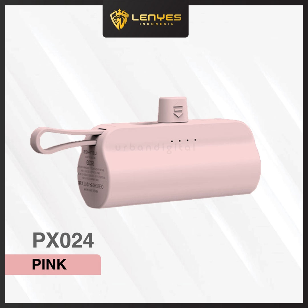 powerbank lenyes px024 5000mah pink