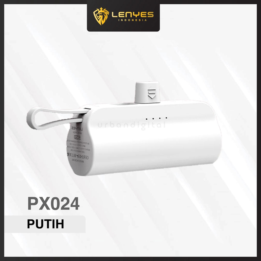 powerbank lenyes px024 5000mah putih