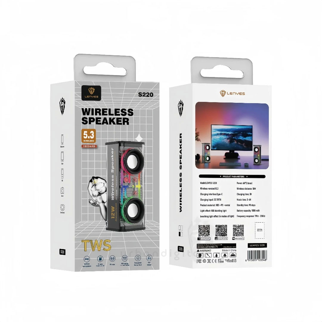 speaker bluetooth transparan lenyes s220 box
