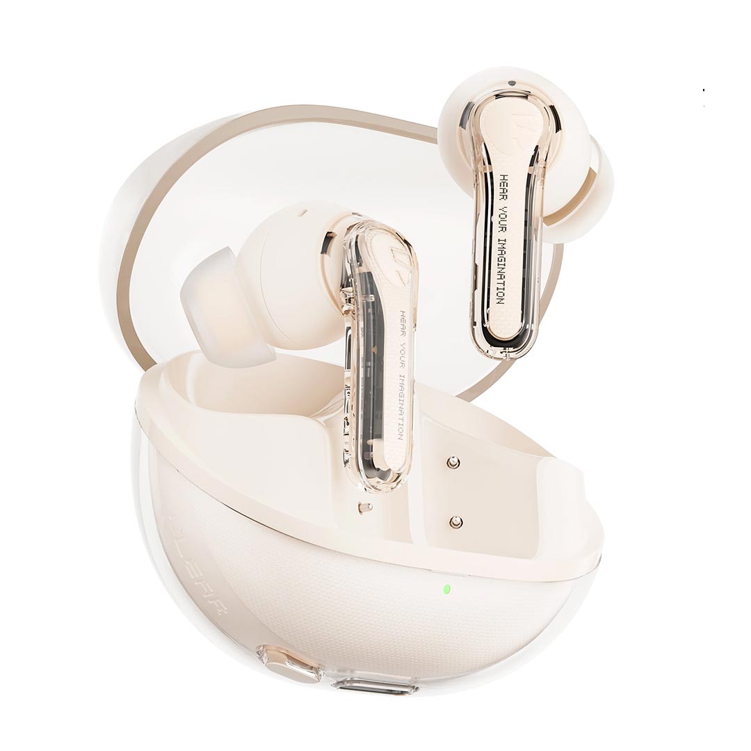 tws soundpeats clear beige