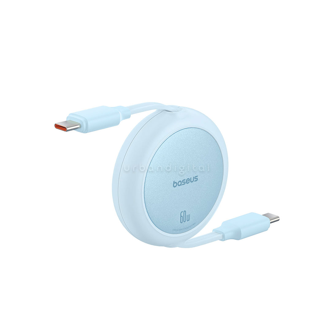 Kabel gulung USB-C Baseus Free 2 Pull Mini Biru