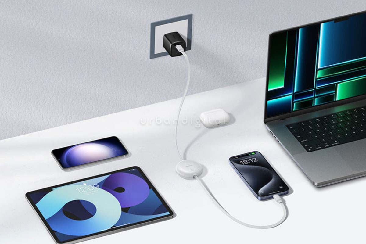 Kabel gulung USB-C Baseus Free 2 Pull Mini