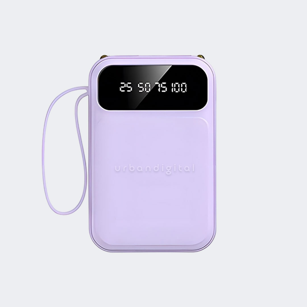 bagian depan LENTIVEN Power Bank 20000mah ungu