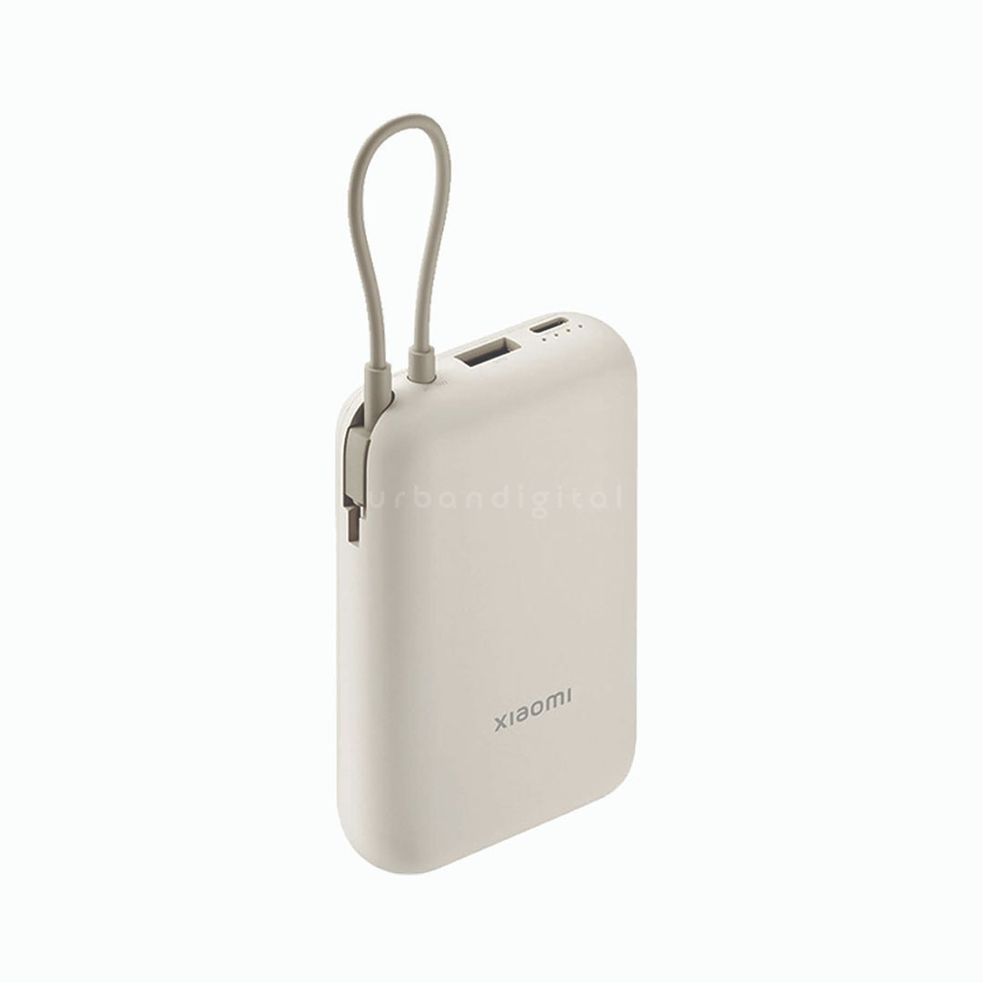 power bank xiaomi 10000mah warna tan bagian depan