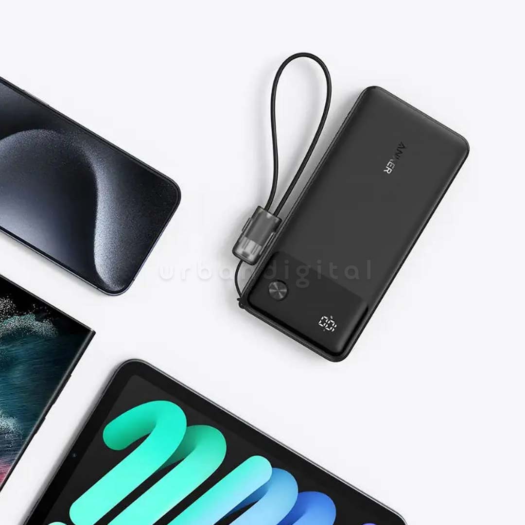 powerbank anker powercore 10000mah lanyard cable