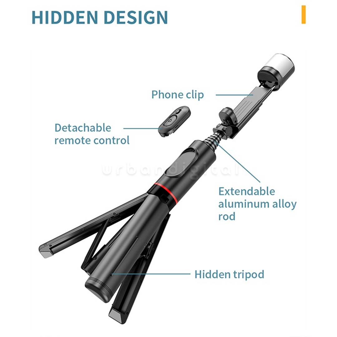 tongsis tripod grotic Q12s dengan lampu led