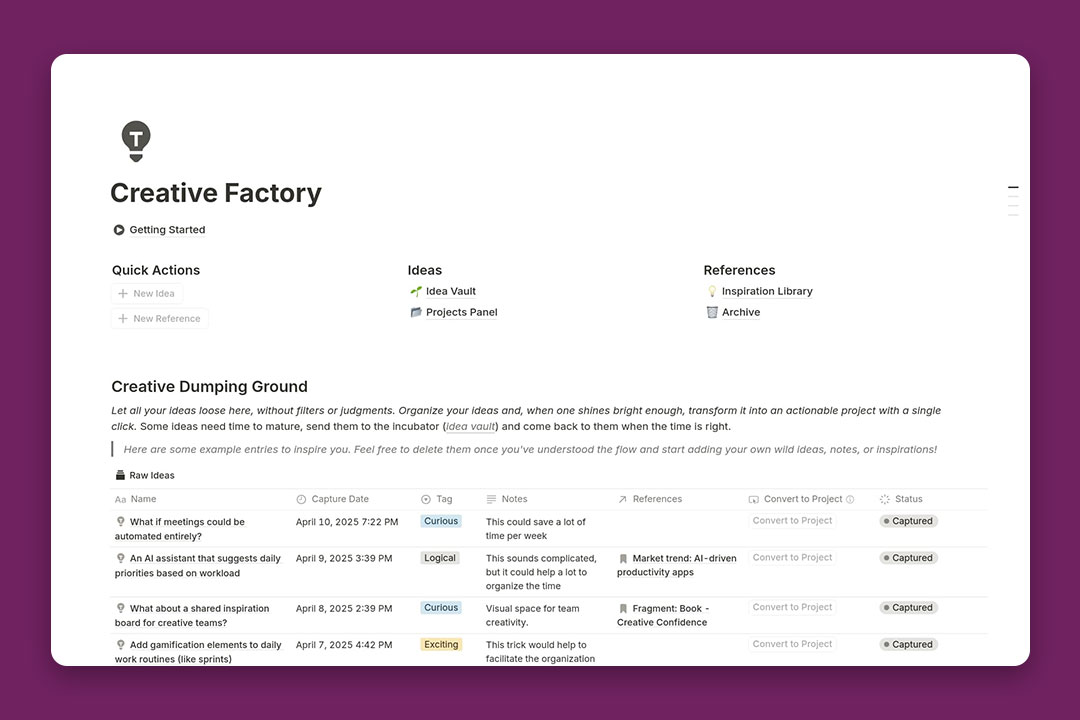 template Creative Factory dari Pablo