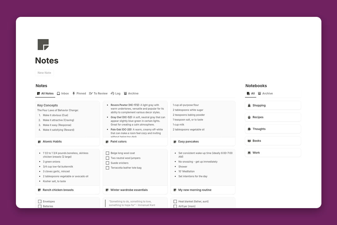 gambar template notes dari Vicky Chris