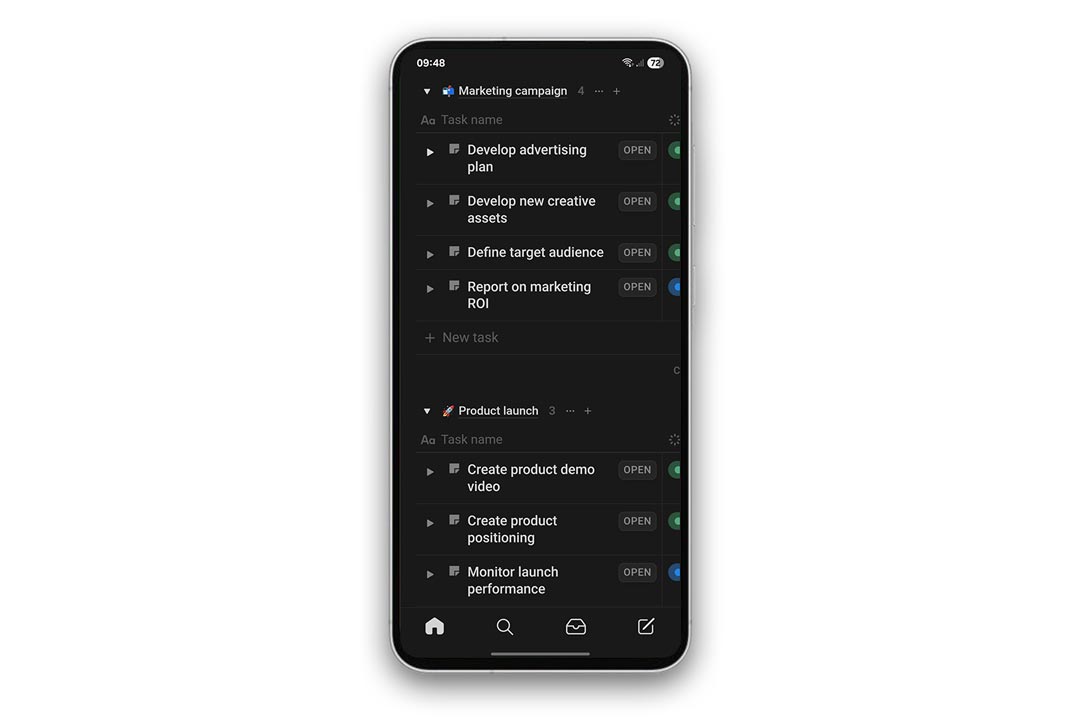 gambar halaman Notion berisi konten database dengan view tabel