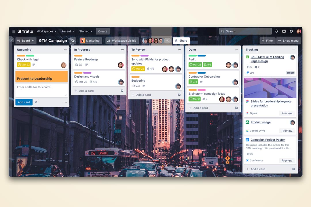 tampilan trello