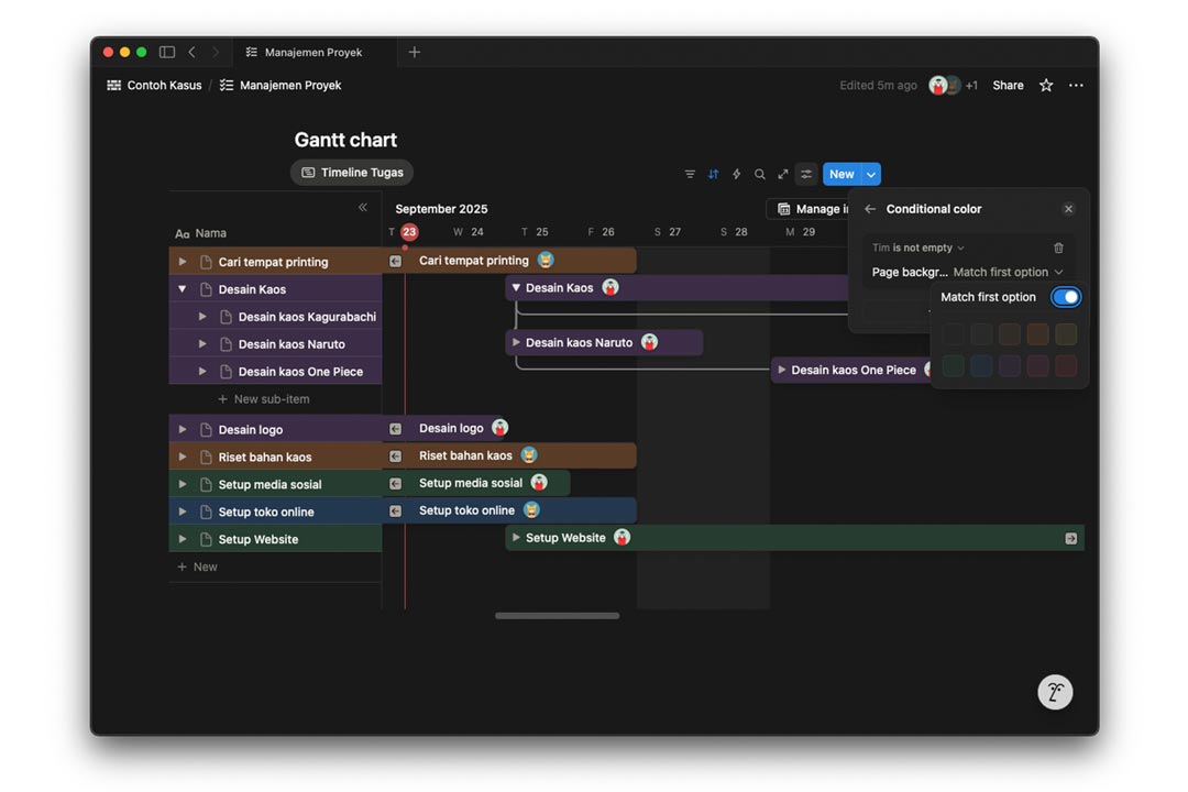 Cara Menggunakan Timeline View Di Notion Untuk Membuat Gantt Chart 