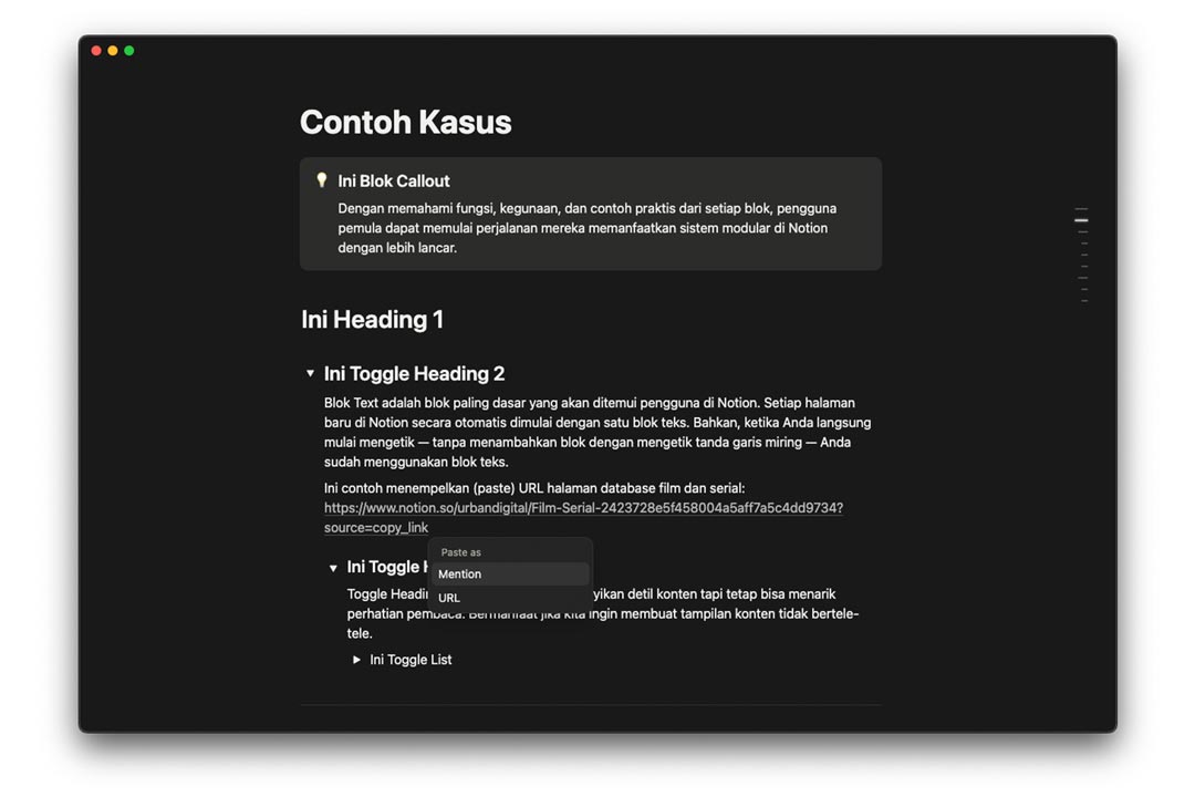 gambar pilihan saat menempelkan URL di Notion
