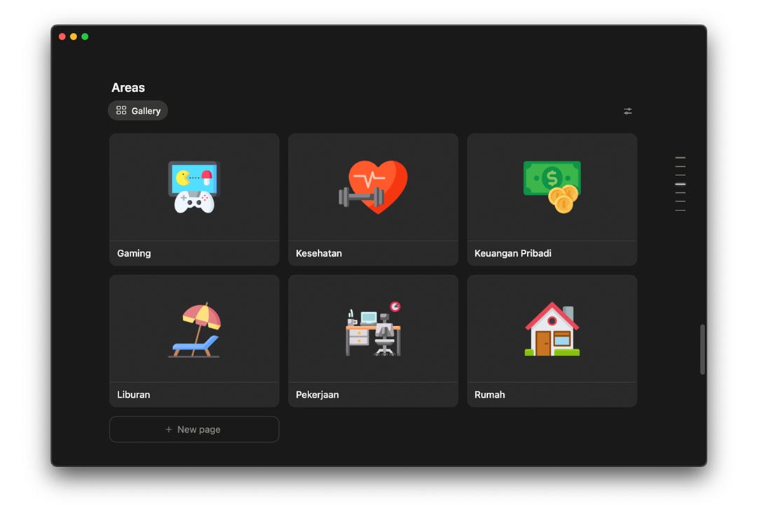 gambar gallery view database area